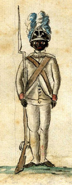 Black Revolutionary War soldier drawing